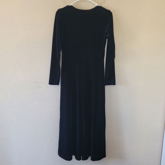 Vintage Ronni Nicole Velvet Black Dress Womens Sz 4P Long Sleeve Y2k Whimsigoth - Picture 7 of 7